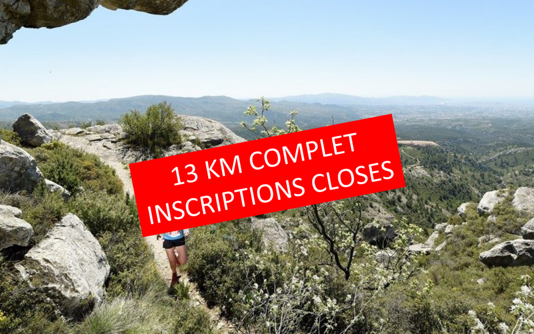13 km complet, inscriptions closes